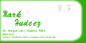 mark hudecz business card